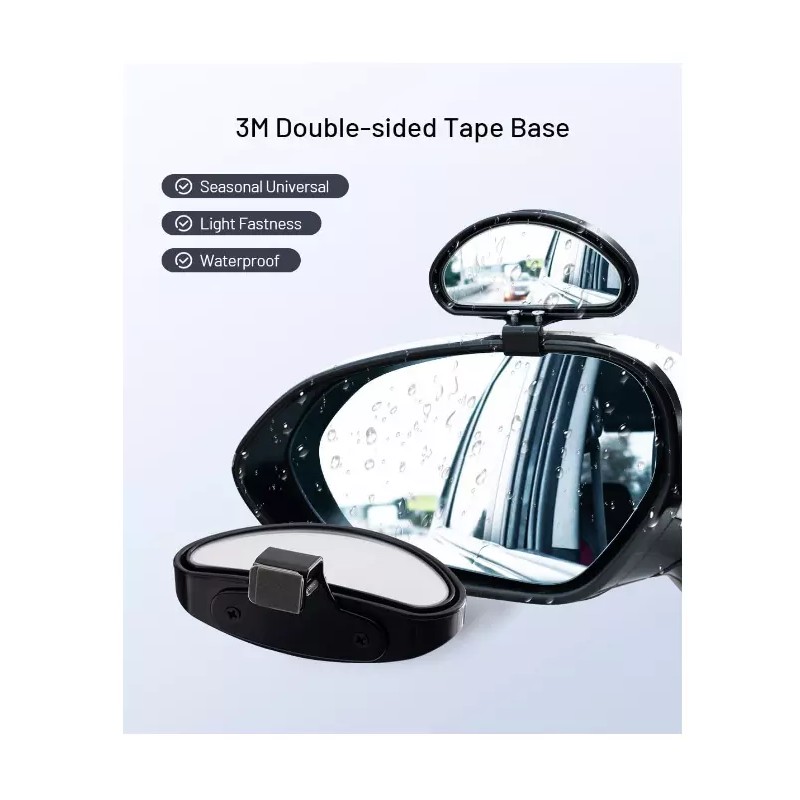 WildAuto Blind Spot Mirrors, Adjustable Car Auxiliary Wide-angle Mirrors 2pcs