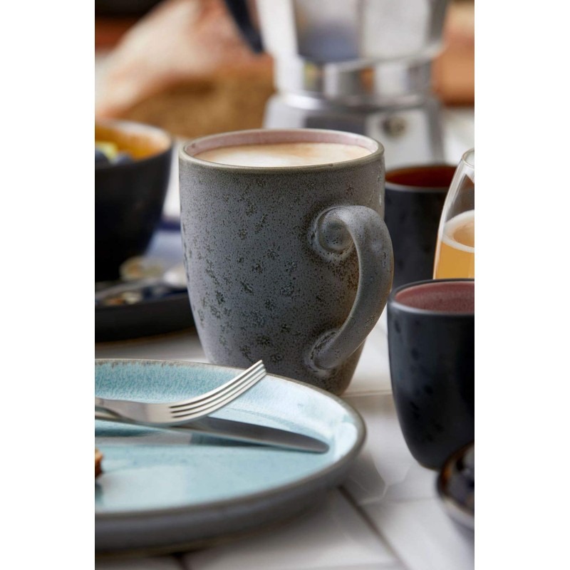 BITZ Coffee cup - made of sturdy stoneware Grey and