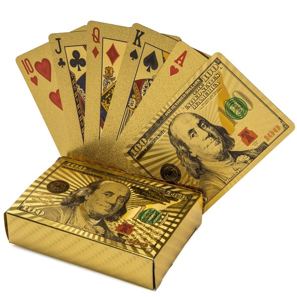KALIFANO Luxury Gold Plated Playing Cards - Las Vegas Themed