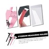 Angoily 6pcs Eyebrow Calipers Dual Scale Ruler for Precise Eyebrow