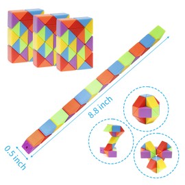 Ganowo 30pcs Party Favors, Fidget Snake Cube Mini Twist Puzzle Party Favors for Kids 4-8-12,Goodies Bag Filler, Stuffer, Prizes, Classroom, Birthday Gift-Students Gifts for Kid.Teens