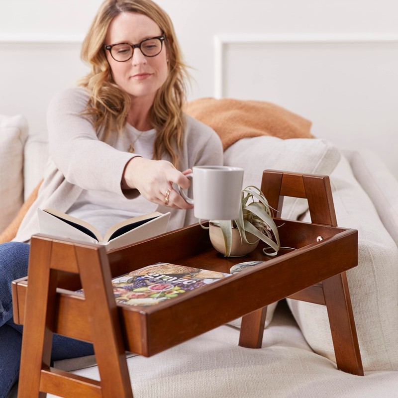 ECR4Kids Adjustable Stacking Shelf with Full Edge, Bookcase, Dark Walnut