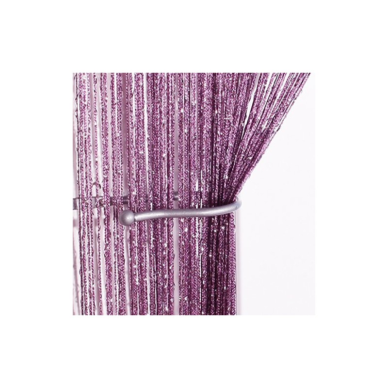 John Aird Jazz Glitter String Curtain Panel (Aubergine)
