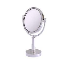 Allied Brass SH-4/4X Soho Collection 8 Inch Vanity Top 4X Magnification Make-Up Mirror, Polished Chrome