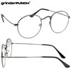 Retro Round Clear Lens Glasses Metal Frame