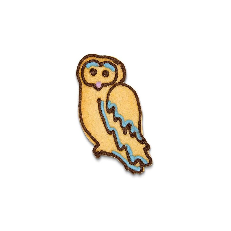 Staedter Embossing Owl Shape Cookie Cutter, Silver