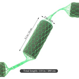14 Sections Floral Foam Garland,110 Inch Wet Floral Foam Bricks Flower Sponge Block for Wedding Banquet Birthdays Party Flower Arrangement Accessories