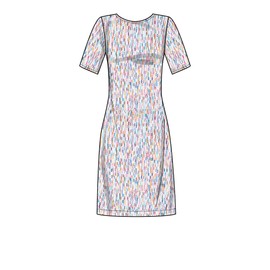 New Look Sewing Pattern N6650 Misses' Knit Dress with Sleeve & Length Variations, Paper, Various, A (10-12-14-16-18-20-22),UN6650A