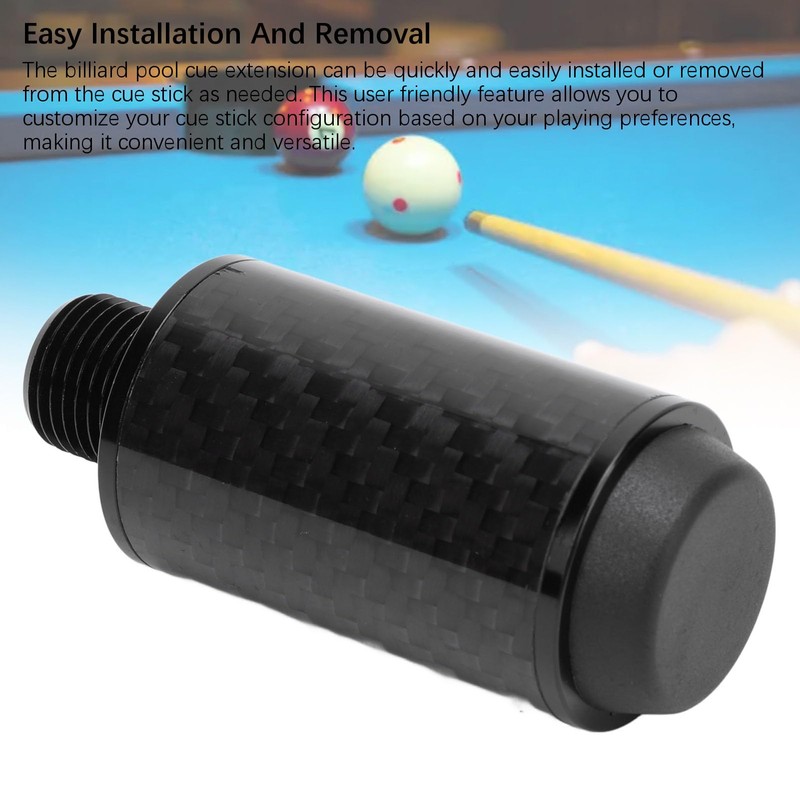 Pool Extension, Carbon Fiber Billiard Telescopic Extension, 2 Inch with