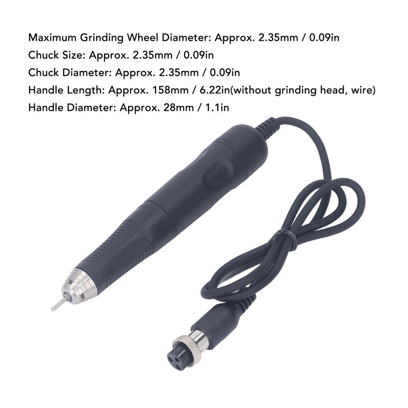Micromotor Handle 50000RPM Brushless Powerful for Woodworking Polishing Nail Art