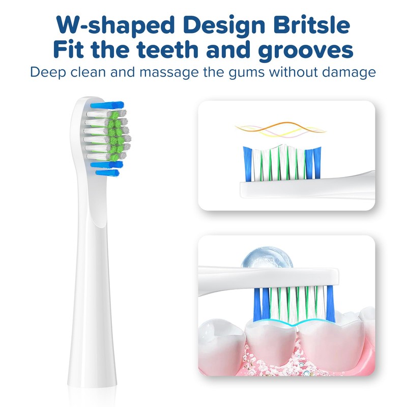 Harobey Replacement Toothbrush Heads 10 Pack Compatible with Bitvae Daily