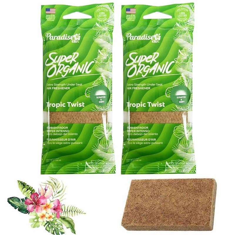 2 Pc Paradise Super Organic Tropical Twist Air Freshener Block