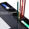 Yaheetech Drawing Desk Adjustable Glass Drafting Study Table for Diamond/Versatile