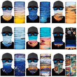Neck Gaiter Sun UV Protection,Bandana Gator Face Mask,Neck Warmer Balaclava for Men Women boys girls,Tube Scarf Mask,Face Cover Headwear,Head Wrap,Headband for Outdoor Sport