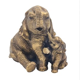 Lesser & Pavey Reflections Bronze Resign Animal Ornament - Elephant and Calf