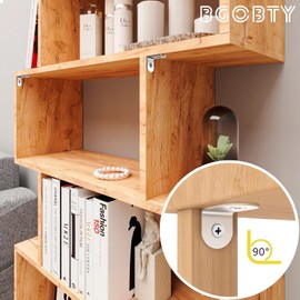 BGOBTY Angle Connector, Pack of 20 Stainless Steel Angle, Stainless Steel Angle, Metal Angle, 90 Degree L Shape Angle Metal Angle, for Mounting Angle Bracket, Furniture, Table, Chair, Bookshelf (20 x