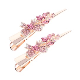 MERRYHAPY 2pcs Rhinestone Alligator Hair Pins Large Vintage Hair Clips Women's Hair Accessories Glittering French Barrettes Fashionable Hair Jewelry for Events