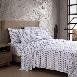 Wrangler- Twin Sheet Set, Silky & Lightweight Bedding Set, Casual Home Décor (Horseshoe Dots Navy, Twin)