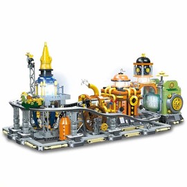 kowkis Steampunk: Moon Base Building Block,Space Station Building Bricks,Engineering Toy Present and Collectible Space Kit for Adults and Science Experiments Learning Kits(2842pcs)