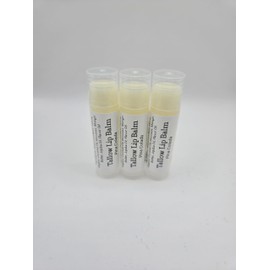 Tallow Lip Balm (Pina Colada) Handmade Grass Fed Beef Tallow Lip Balm with Nourishing Oils (3 Pack)