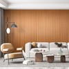 Art3dwallpanels Slat Wall Paneling, 104'' x 6.7'' Glossy Metal Finish