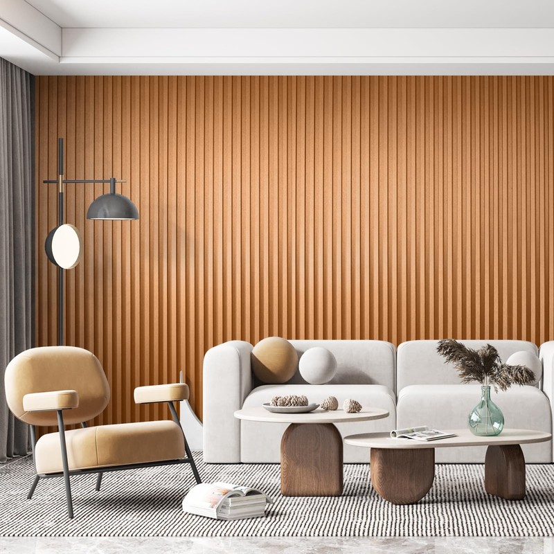 Art3dwallpanels Slat Wall Paneling, 104'' x 6.7'' Glossy Metal Finish