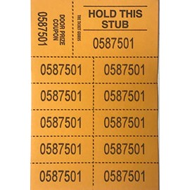 The Ticket Gurus Auction Tickets-10 Number-250ct (Sunflower Gold)