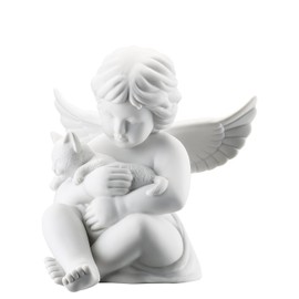 Rosenthal Angel Large White Matt Angel with Cat