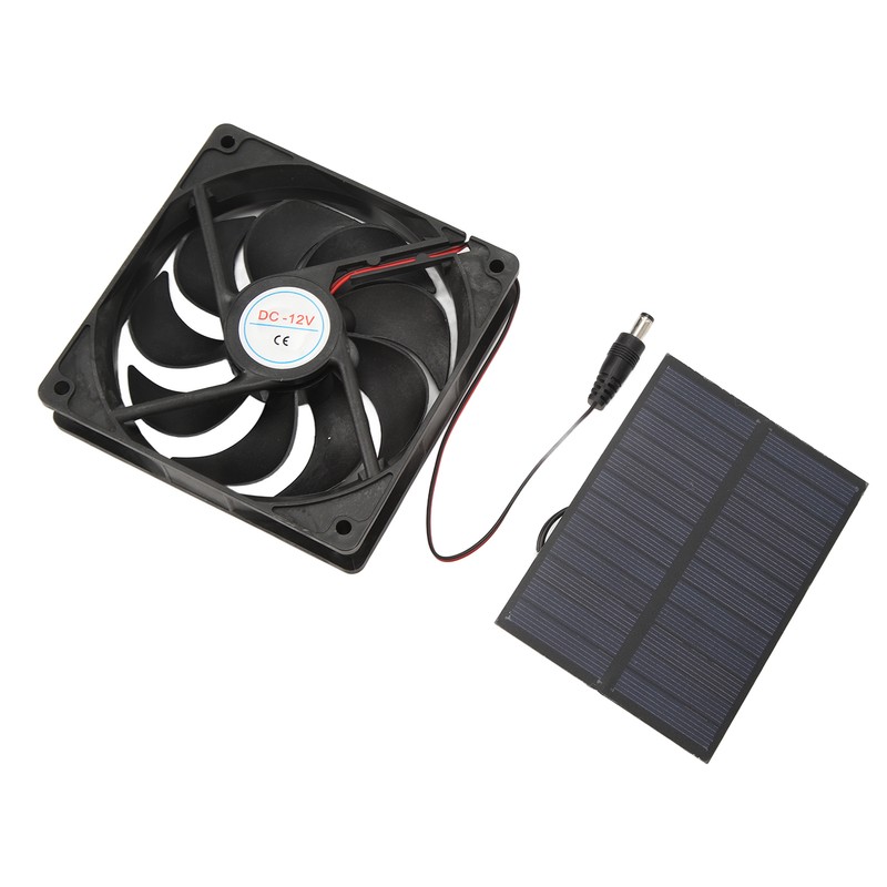 Outdoor Solar Panel Fan Kit Monocrystalline Silicon for Caravans Campers
