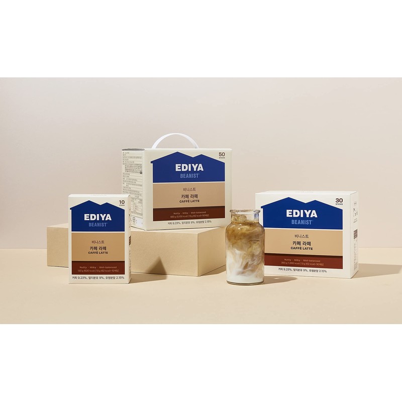 EDIYA Toffee nut latte, 20g*20sticks, stick coffee, 400g (Cafe Latte)