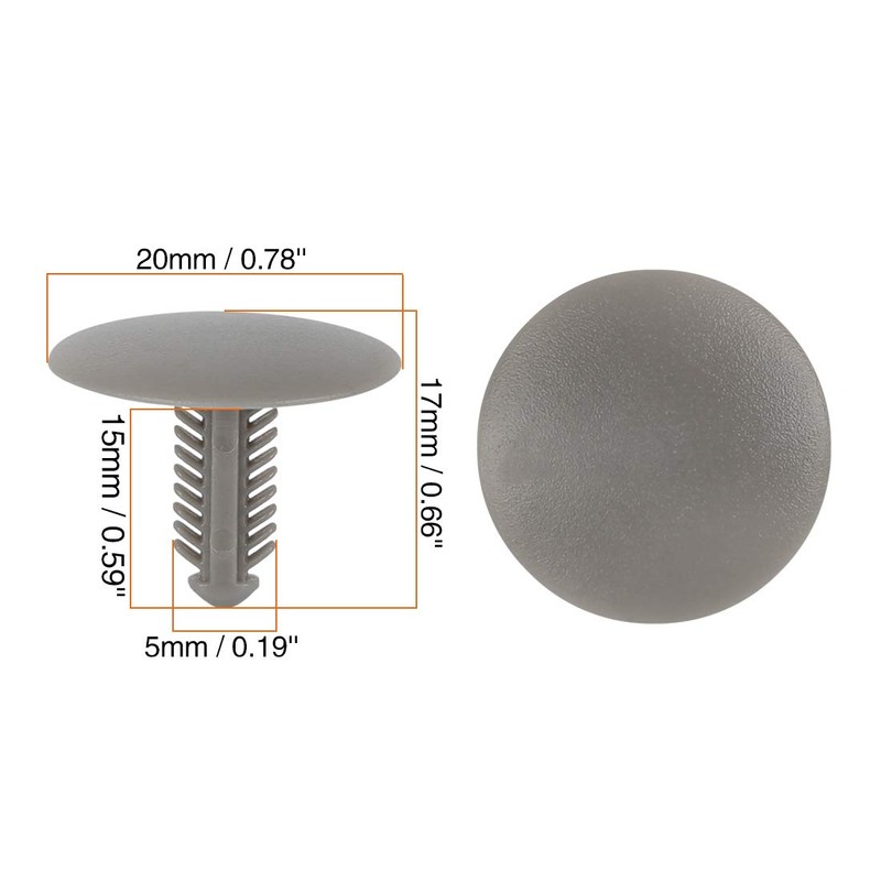X AUTOHAUX 30 Pieces Car Grey Bolt Rivets Trim Clips