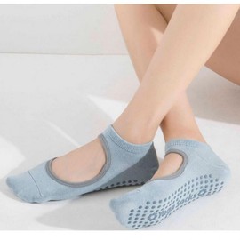 Open-Top Yoga Socks Non-Slip 5 Colors Pilates Women's Socks Violet/ONE