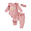 Geagodelia Infant Baby Girl 1st Birthday Outfits Long Sleeve Daisy