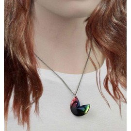 Rainbow Fortune Cookie Pendant Necklace Psychedelic 18" Necklace For Women