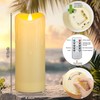 Enido Flameless Candles LED Candles Outdoor Waterproof Candles(D: 4" x