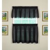 Today's Curtain Emelia Original Voile Tier Pair, 30", Black, 60"