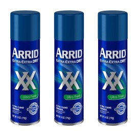 Arrid Extra Extra Dry Ultra Clear Fresh 6oz Body Deodorant Aerosol Pack of 1