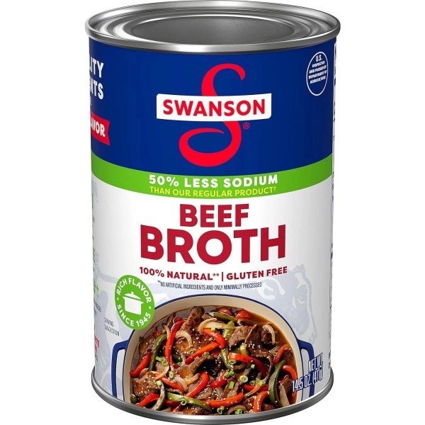 Swanson 100% Natural Gluten-Free Beef Broth 14.5 Oz Can