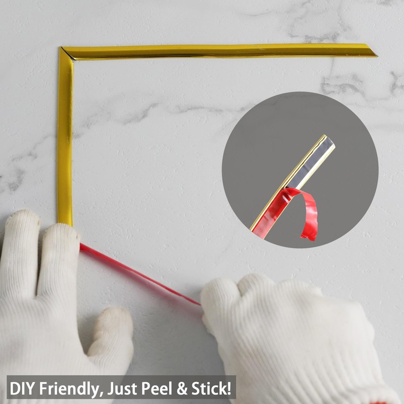 Hungbak Peel and Stick Finish Molding Trim for Wall, Ceiling,