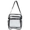 Clear Messenger Bag PVC Waterproof Visible Zipper Design Crossbody Tote