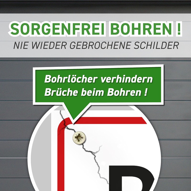 HAGEFOL® Privatparklplatz Sign (30 x 20 cm, Large), with 4