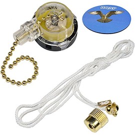 HQRP Switch 3-Speed Pull Chain Control Ceiling Fan fits Harbor Breeze Ceiling Fan + Coaster