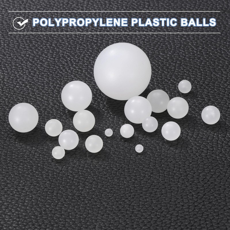 sourcing map 200pcs PP Plastic Bearing Balls 1/4" Solid Plastic