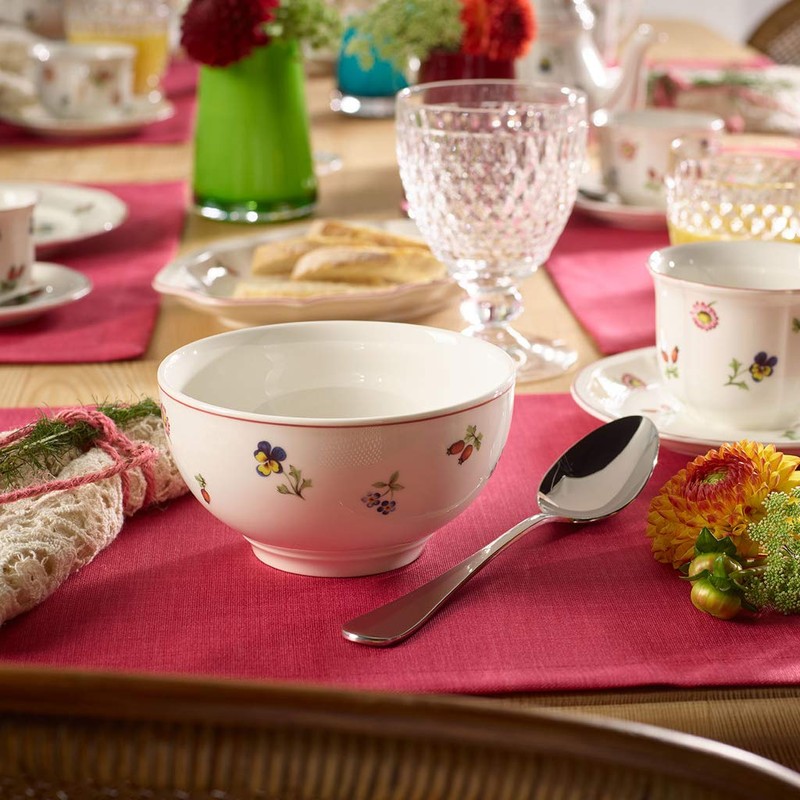 Villeroy und Boch Petite Fleur Müslischale, Premium Porzellan, Weiß/Bunt