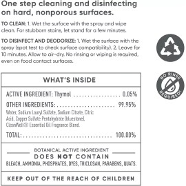 CleanWell Botanical Disinfectant All Purpose Cleaner-Lemon Scent-24 oz