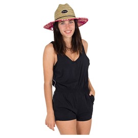 Hurley Women's W Coastal Tank Romper Casual Dress, Black, M EU