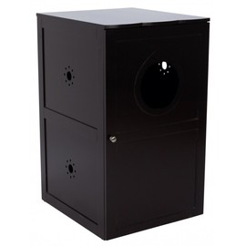 TRIXIE 2-Story Litter Box Enclosure or Pet Home, Espresso - Brown, 20.75x23.5x35.5 Inch (Pack of 1) (40241)