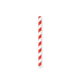 FRANZ MENSCH NatureStar Paper Drinking Straws, Cocktail Striped, FSC® Certified, Red/White, Length: 13 cm, Diameter: 0.8 cm, Paper Straws, Paper Straws, Stirrers, Pack of 3400