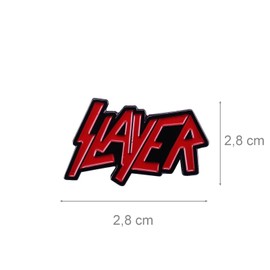 Distrigeek Slayer Logo Metal Enameled Music Group Trash Heavy Metal Lapel Pin Badge Brooch Pin Badge Brooch Pin Badge Brooch Enamel No Gems, Enamel, No gemstones