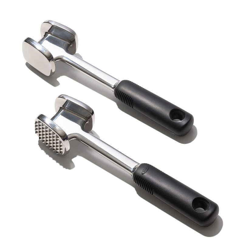 OXO Double Sided Meat Tenderizer with Soft Non-Slip Handle, Black